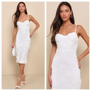Lulu's White Midi Dress
